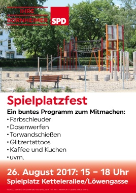 Plakat Spielplatzfest