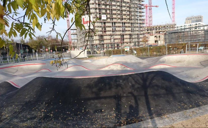 Erweiterung der Skateranlage im Hafenpark kurz vor der Eröffnung